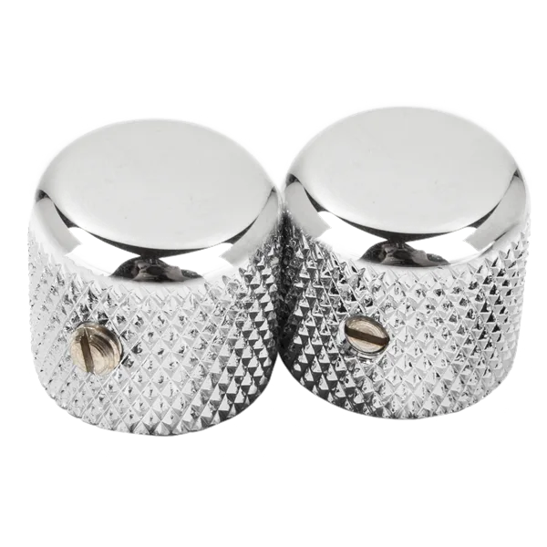 Fender Pure Vintage '52 Telecaster Knurled Knob Set — Pure Vintage '52 Telecaster Knurled Knobs, (2), Chrome · Manopole e controlli · R&D Sound Lugano
