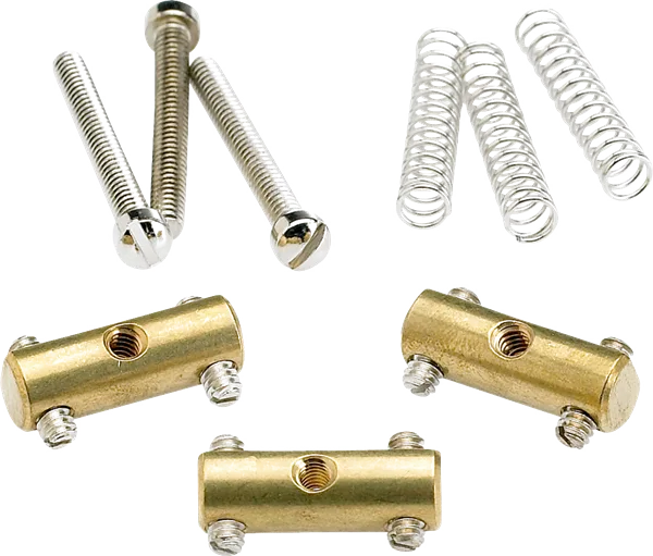 Fender Pure Vintage '52 Telecaster Saddle Kit — Brass (3) · Ponti e componenti · R&D Sound Lugano