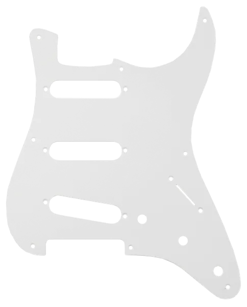 Fender Pure Vintage '56-'59 Stratocaster Pickguard — Pure Vintage Pickguard, '56/'59 Stratocaster, 8-Hole Mount, Eggshell, 1-Ply · Battipenna · R&D Sound Lugano