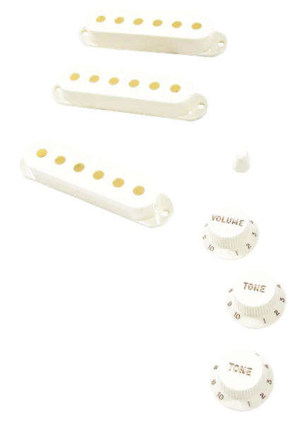 Fender Pure Vintage '60s Stratocaster Accessory Kit — Accessory Kit, Pure Vintage '60s Stratocaster, Vintage White · Pickup e preamp · R&D Sound Lugano