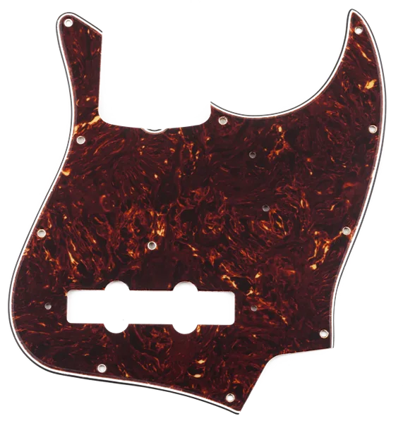 Fender Pure Vintage '64 Jazz Bass Pickguard - Brown Shell — Pure Vintage '64 Jazz Bass, 11-Hole Mount, Tortoise Shell, 4-Ply · Battipenna · R&D Sound Lugano