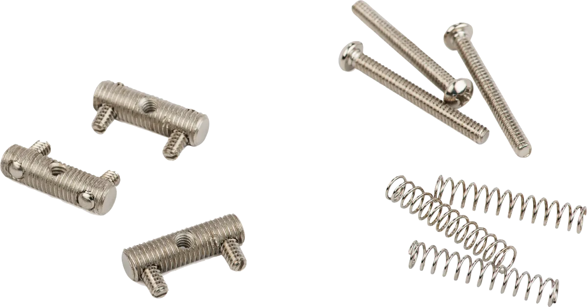 Fender Pure Vintage '64 Telecaster Threaded Bridge Saddle Kit · Ponti e componenti · R&D Sound Lugano