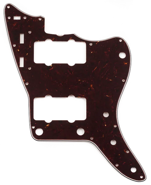 Fender Pure Vintage '65 Jazzmaster Pickguard - Brown Shell — Pure Vintage Pickguard, '65 Jazzmaster, 13-Hole Mount, Brown Shell, 3-Ply · Battipenna · R&D Sound Lugano