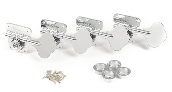 Fender Pure Vintage '70s Bass Tuning Machine Set — Pure Vintage '70s Bass Tuning Machines, Nickel/Chrome, (4) · Meccaniche · R&D Sound Lugano