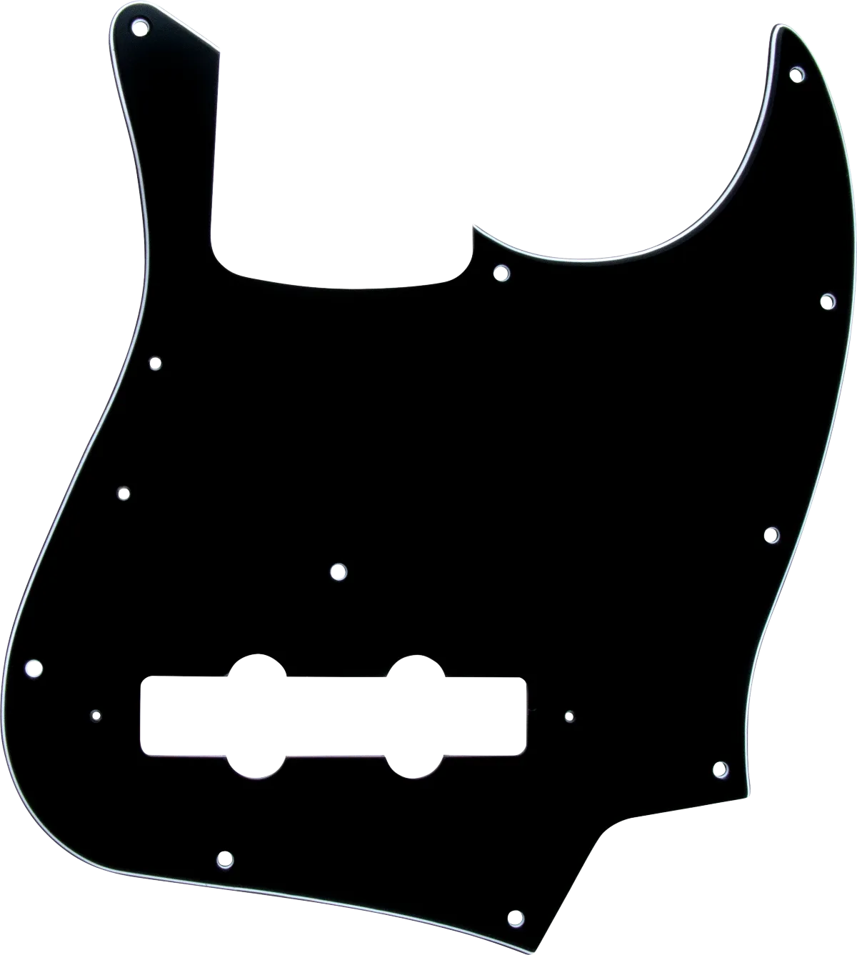 Fender Pure Vintage '70s Jazz Bass Pickguard — Pure Vintage Pickguard, Jazz Bass '70s, 10-Hole Mount, Black, 3-Ply · Battipenna · R&D Sound Lugano