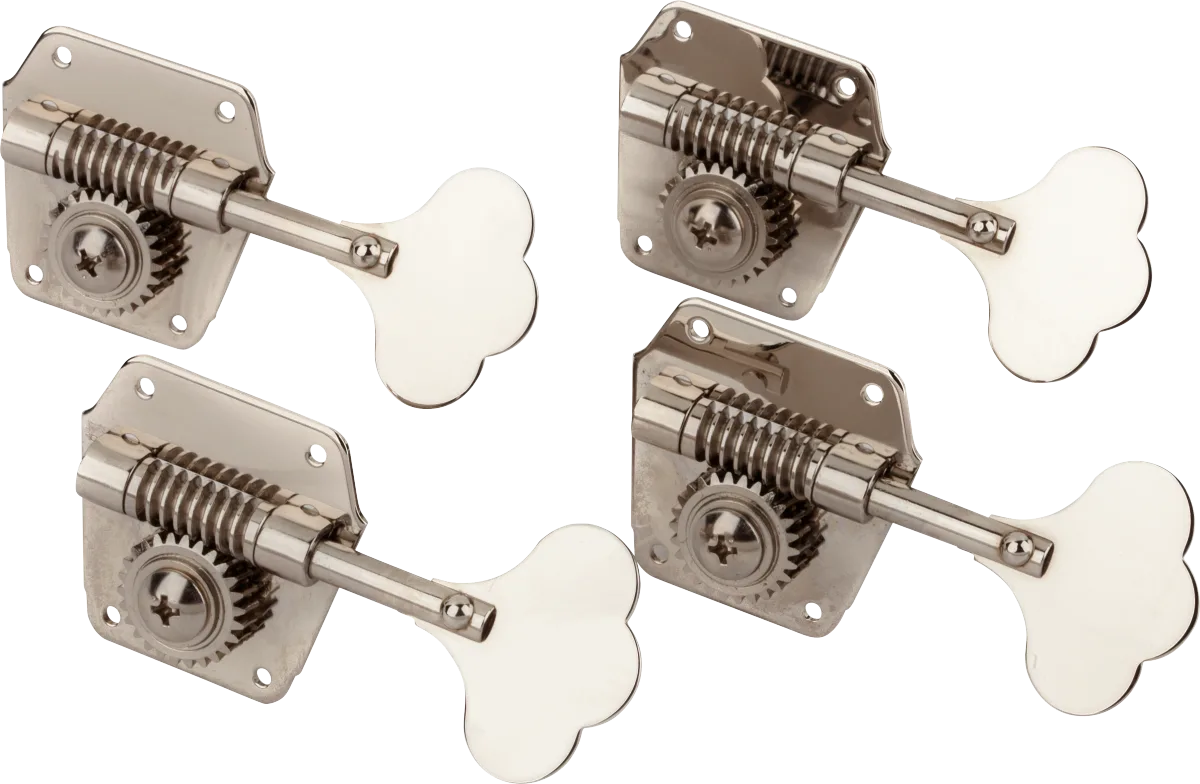 Fender Pure Vintage Bass Tuning Machine Set — Pure Vintage Bass Tuning Machines, Nickel-Plated Steel, (4) · Meccaniche · R&D Sound Lugano