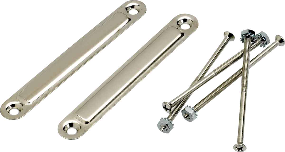 Fender Pure Vintage Medium Chassis Straps — (2), Nickel · Ricambi per amplificatori · R&D Sound Lugano