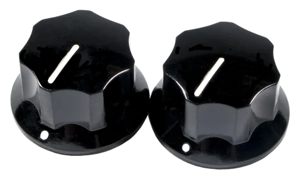 Fender Pure Vintage Skirted Guitar Knobs, Black (2) · Manopole e controlli · R&D Sound Lugano