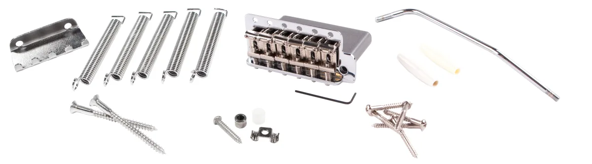 Fender Pure Vintage Stratocaster Tremolo Assembly — Nickel · Ponti e componenti · R&D Sound Lugano