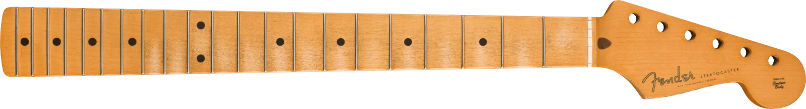 Fender Road Worn 50's Stratocaster Neck, 21 Vintage Tall Frets, Maple, Soft V — Road Worn '50's Stratocaster Neck, 21 Vintage Tall Frets, Maple, Soft "V" · Manici · R&D Sound Lugano