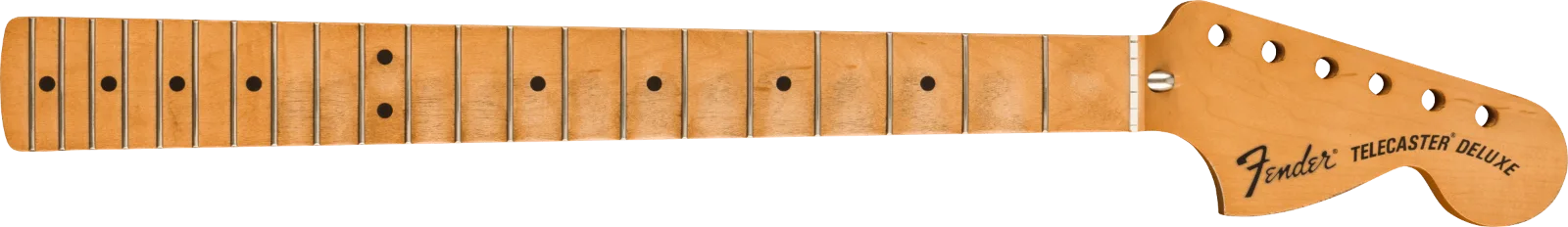 Fender Road Worn '70's Telecaster Deluxe Neck, 21 Medium Jumbo Frets, Maple Fingerboard, C Shape — Road Worn '70's Telecaster Deluxe Neck, 21 Medium Jumbo Frets, Maple, "C" Shape · Manici · R&D Sound Lugano