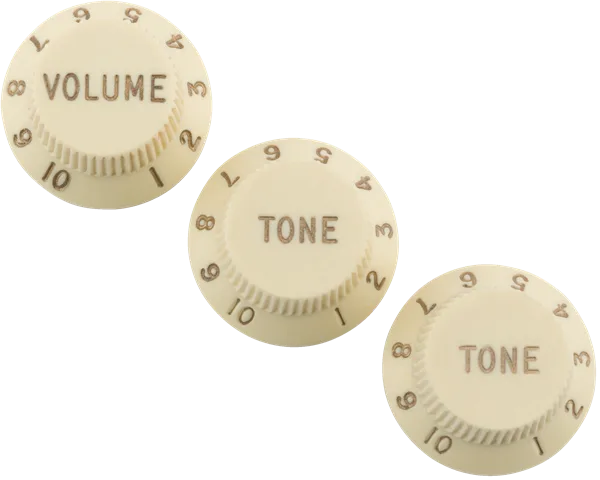 Fender Road Worn Strat Knob Set — Road Worn Strat Knobs Aged White · Manopole e controlli · R&D Sound Lugano