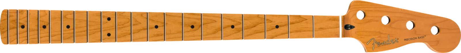 Fender Roasted Maple Precision Bass Neck, 20 Medium Jumbo Frets, 9.5", Maple, C Shape · Manici · R&D Sound Lugano