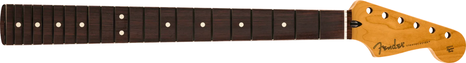 Fender Satin Roasted Maple Fat Stratocaster Neck, 22 Medium Jumbo Frets, 9.5", U Shape — Satin Roasted Maple Fat Stratocaster Neck, 22 Medium Jumbo Frets, 9.5", Rosewood, U Shape · Manici · R&D Sound Lugano