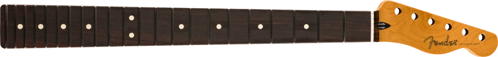 Fender Satin Roasted Maple Fat Telecaster Neck, 22 Medium Jumbo Frets, 9.5", U Shape — Satin Roasted Maple Fat Telecaster Neck, 22 Medium Jumbo Frets, 9.5", Rosewood, U Shape · Manici · R&D Sound Lugano