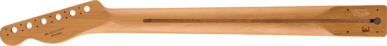 Fender Satin Roasted Maple Telecaster Neck, 22 Jumbo Frets, 12", Flat Oval Shape — Satin Roasted Maple Telecaster Neck, 22 Jumbo Frets, 12", Maple, Flat Oval Shape · Manici · R&D Sound Lugano