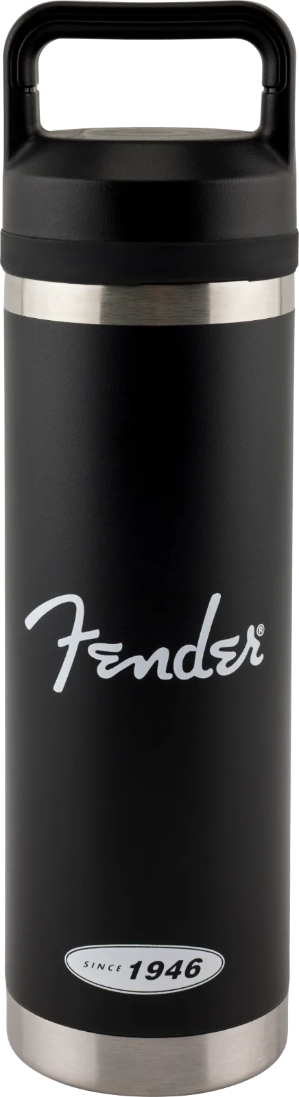 Fender "Since 1946" Stainless Steel Water Bottle — Fender Since 1946 Water Bottle, Black · Oggettistica · R&D Sound Lugano