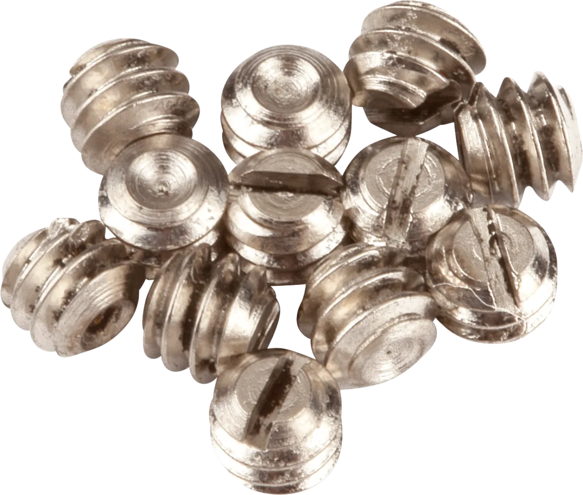 Fender Stacked Control Knob Mounting Screws — (6-32 X 1/8") Slotted, Nickel (12) · Manopole e controlli · R&D Sound Lugano