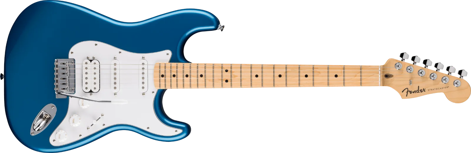 Fender Standard Stratocaster HSS — Maple Fingerboard, White Pickguard, Aqua Marine Metallic · Chitarre elettriche · R&D Sound Lugano