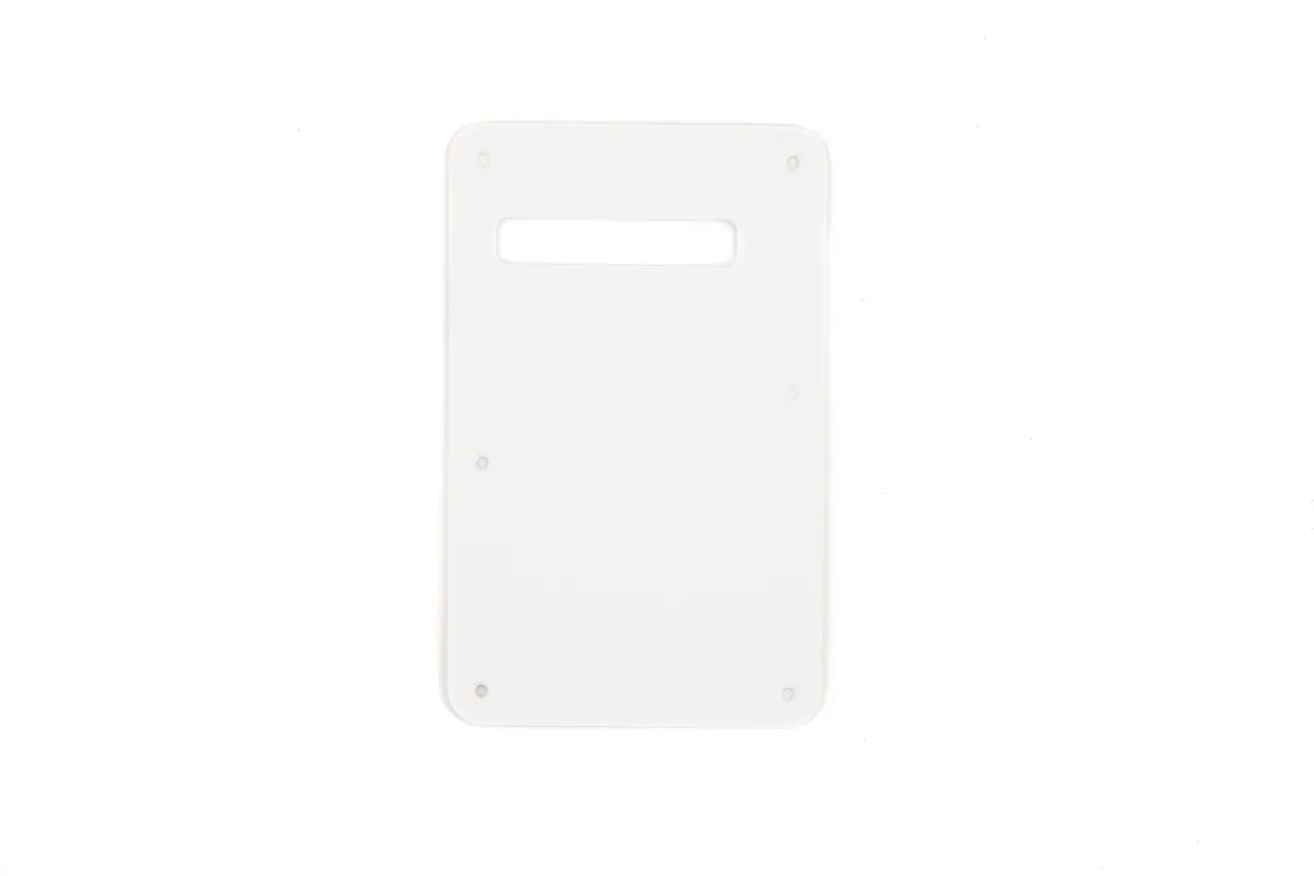 Fender Stratocaster Modern-Style Tremolo Backplates — Modern-Style Strat Backplate, White, 1-Ply, Single Slot · Battipenna · R&D Sound Lugano