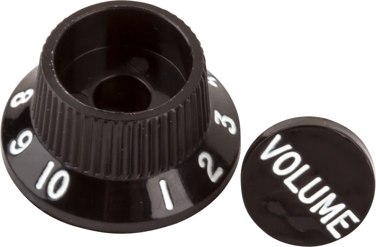 Fender Stratocaster S-1 Switch Knob-Cap Assembly — Stratocaster S-1 Switch Knob/Cap Assembly, Black · Manopole e controlli · R&D Sound Lugano