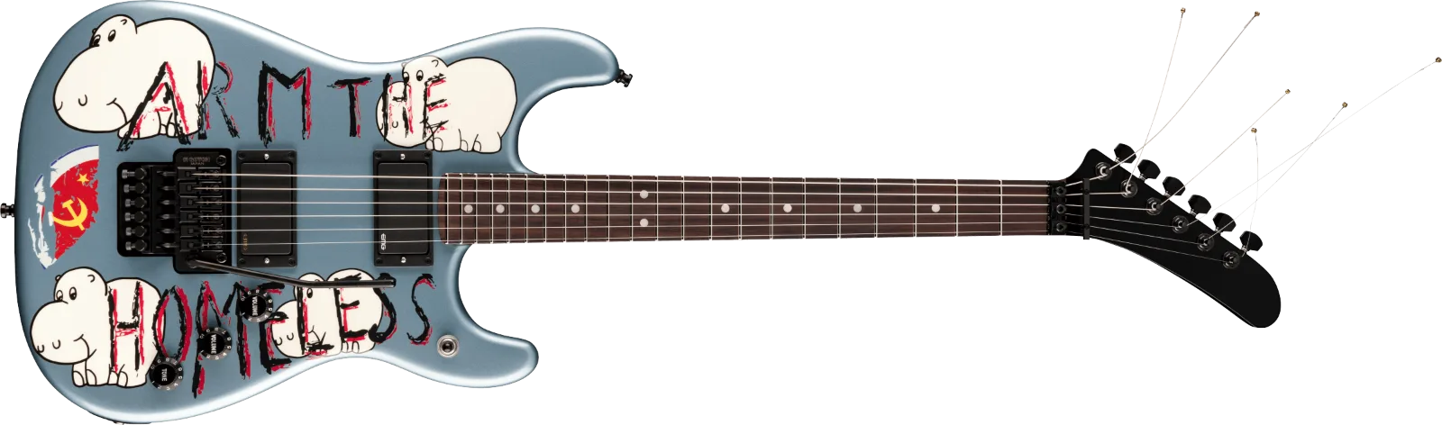 Fender Tom Morello's "Arm The Homeless" Guitar — Fender Presents: Tom Morello "Arm The Homeless", Rosewood Fingerboard, Blue Ice Metallic · Chitarre elettriche · R&D Sound Lugano