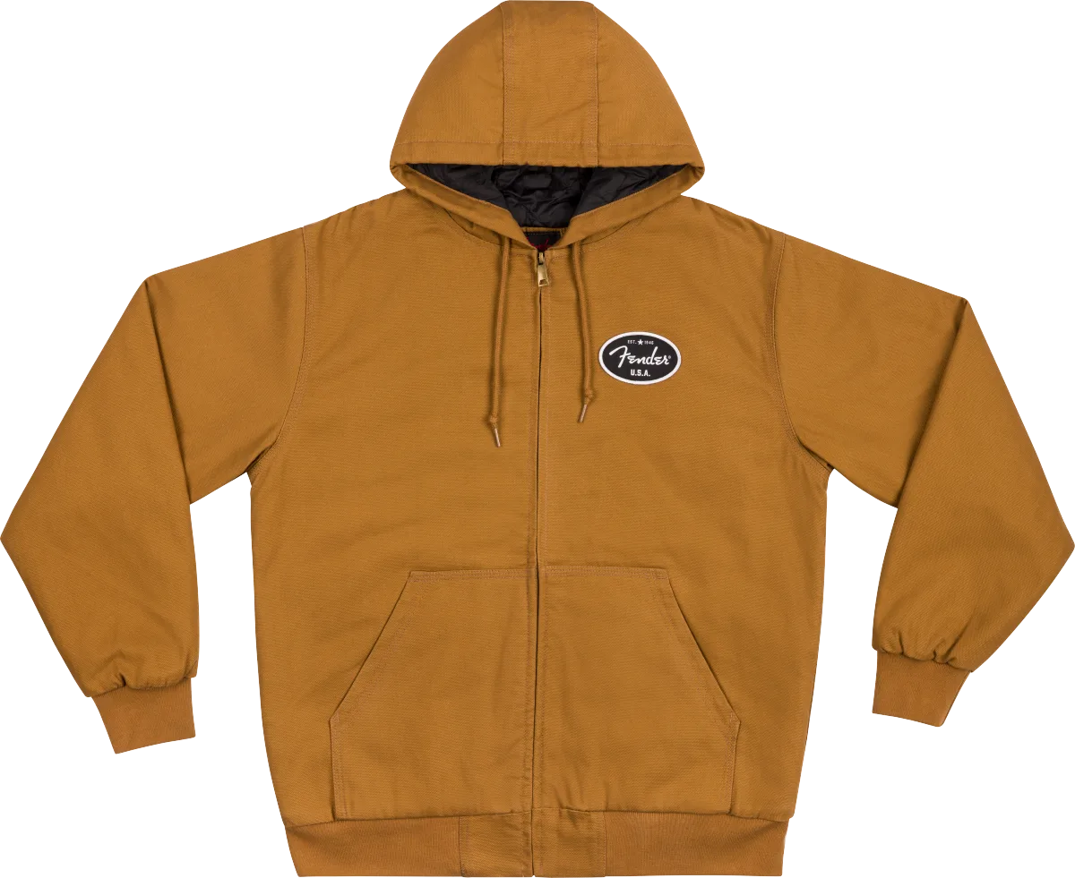 Fender Utility Canvas Jacket — Saddle, S · Abbigliamento · R&D Sound Lugano