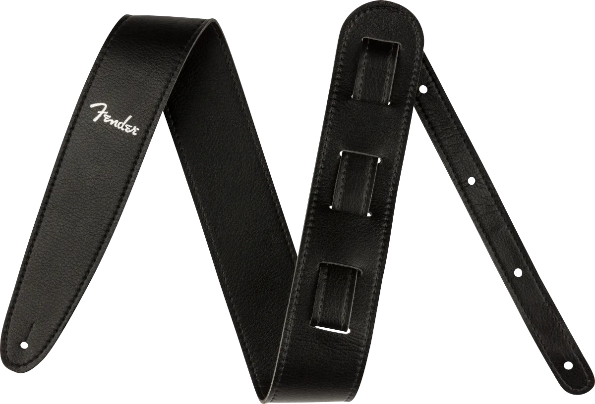 Fender Vegan Leather Straps — Vegan Leather Strap, Black, 2.5", Microfiber · Tracolle e cinghie · R&D Sound Lugano