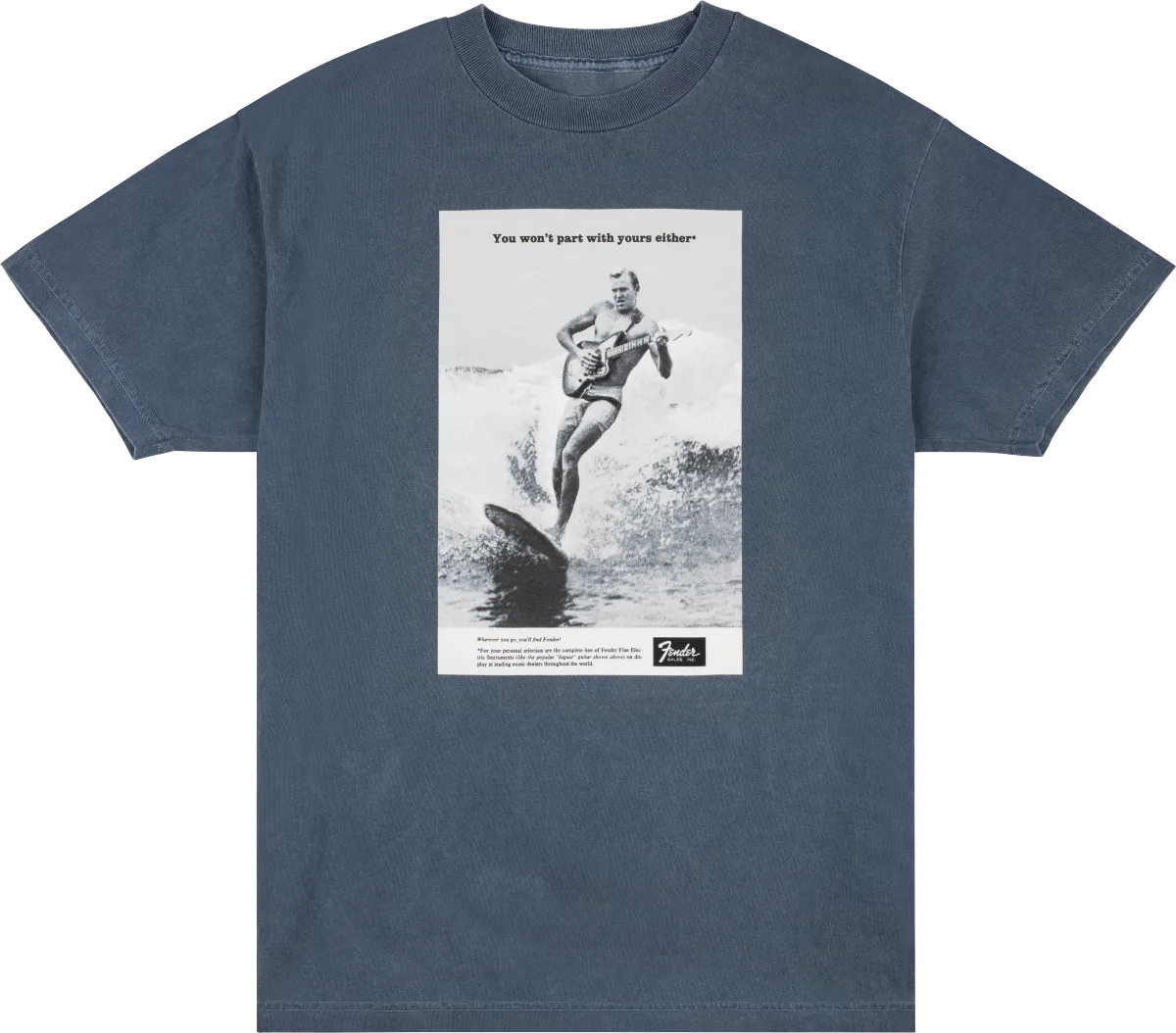 Fender Vintage Ad, Surfer T-Shirt, Ocean — Vintage Ad Surfer Tee, Ocean, M · Abbigliamento · R&D Sound Lugano