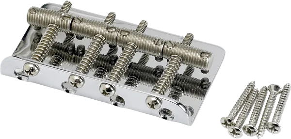 Fender Vintage-Style Bass Bridge Assembly — Pure Vintage Bass Bridge Assembly, Nickel/Chrome · Ponti e componenti · R&D Sound Lugano