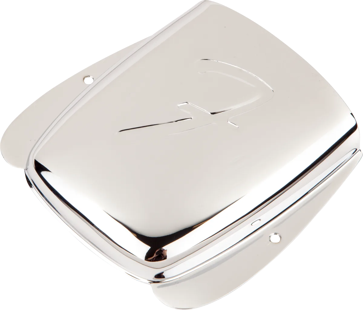 Fender Vintage-Style Jazz Bass F Bridge Cover — Vintage-Style Jazz Bass "F" Bridge Cover, Chrome · Ponti e componenti · R&D Sound Lugano