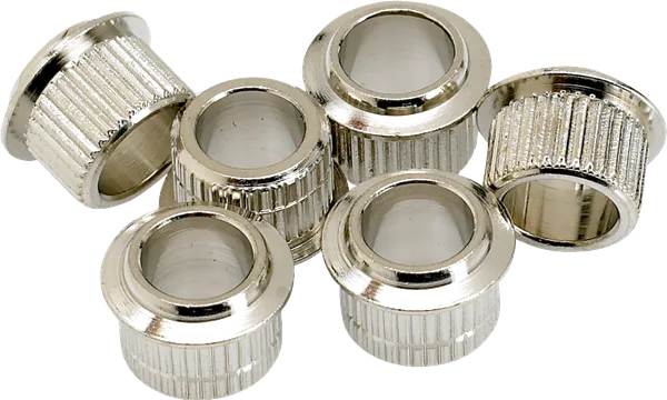 Fender Vintage-Style Tuning Machine Bushing Set — Vintage-Style Guitar Tuning Machine Bushings (6), Nickel · Meccaniche · R&D Sound Lugano