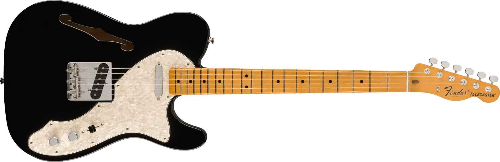 Fender Vintera II '60s Telecaster Thinline — Maple Fingerboard, Black · Chitarre elettriche · R&D Sound Lugano