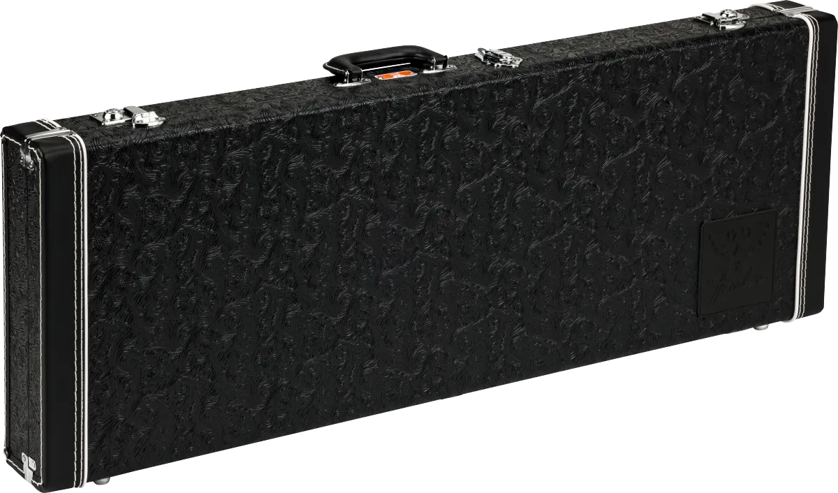 Fender Waylon Jennings Telecaster Case — Waylon Jennings Strat/Tele Case, Black Tooled Leather · Custodie rigide · R&D Sound Lugano