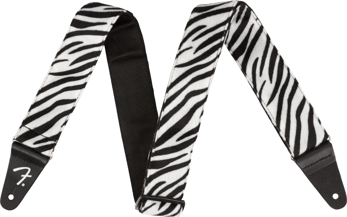 Fender Wild Animal Print Straps — Wild Animal Print Strap, Zebra, 2" · Tracolle e cinghie · R&D Sound Lugano