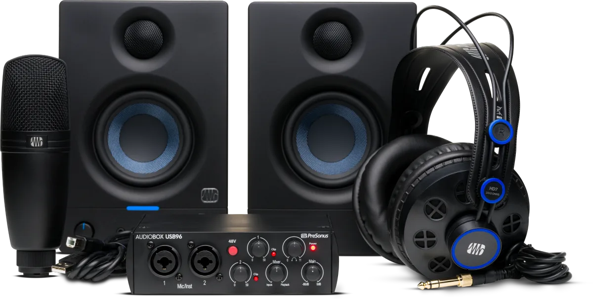 PreSonus AudioBox USB 96 Complete Bundle — Black, UK · Audio e recording · R&D Sound Lugano