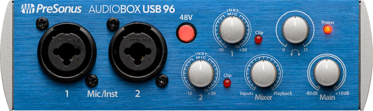 PreSonus AudioBox USB 96K Studio 25th — AudioBox USB 96 Studio, Blue · Audio e recording · R&D Sound Lugano