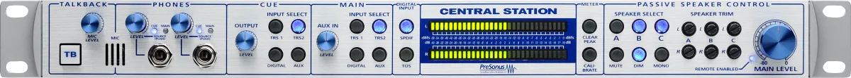 PreSonus Central Station PLUS Monitoring Controller — Silver, 220-240V EU · Audio e recording · R&D Sound Lugano