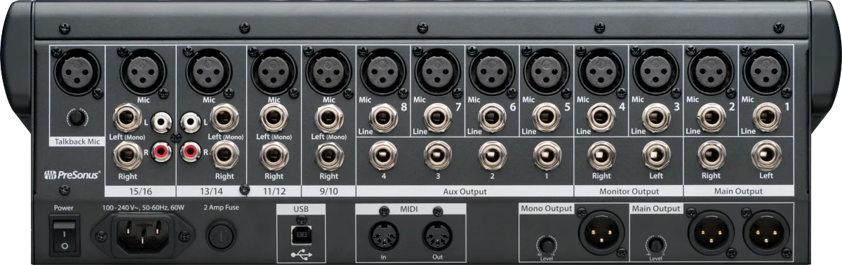 PreSonus StudioLive 16.0.2 USB Digital Console Mixer — Gray, UK · Audio e recording · R&D Sound Lugano