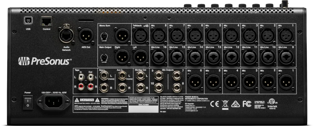 PreSonus StudioLive SE 16 Digital Console Mixer — Black, UK · Audio e recording · R&D Sound Lugano