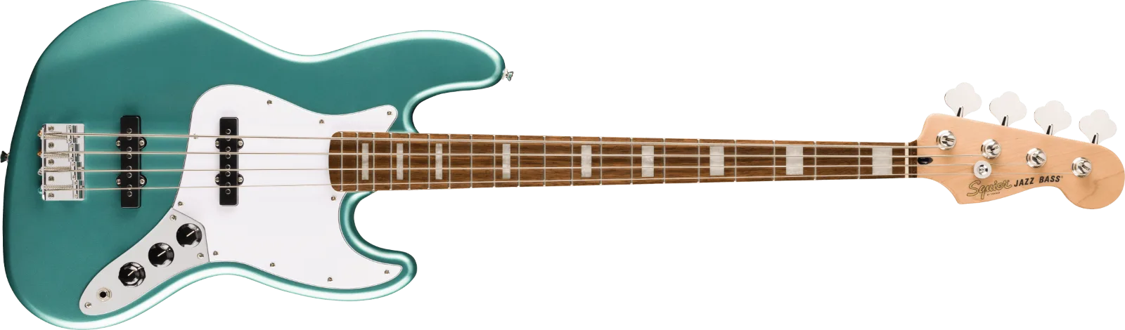 Squier Affinity Series Active Jazz Bass — Laurel Fingerboard, White Pickguard, Mystic Sea Foam Green · Bassi elettrici · R&D Sound Lugano