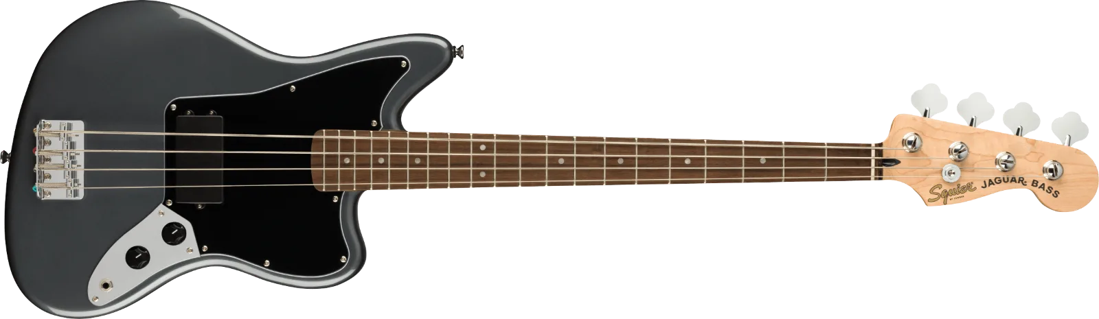 Squier Affinity Series Jaguar Bass H — Laurel Fingerboard, Black Pickguard, Charcoal Frost Metallic · Bassi elettrici · R&D Sound Lugano