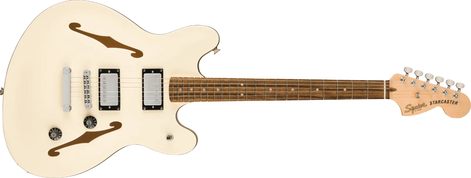 Squier Affinity Series Starcaster Deluxe — Laurel Fingerboard, Olympic White · Chitarre elettriche · R&D Sound Lugano