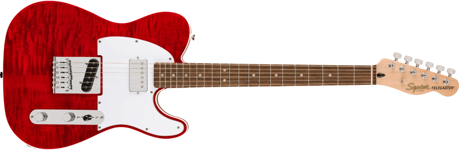 Squier Affinity Series Telecaster FMT SH — Laurel Fingerboard, White Pickguard, Crimson Red Transparent · Chitarre elettriche · R&D Sound Lugano