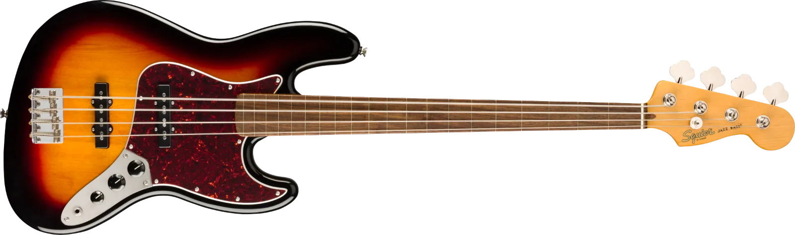Squier Classic Vibe '60s Jazz Bass Fretless — Laurel Fingerboard, 3-Color Sunburst · Bassi elettrici · R&D Sound Lugano