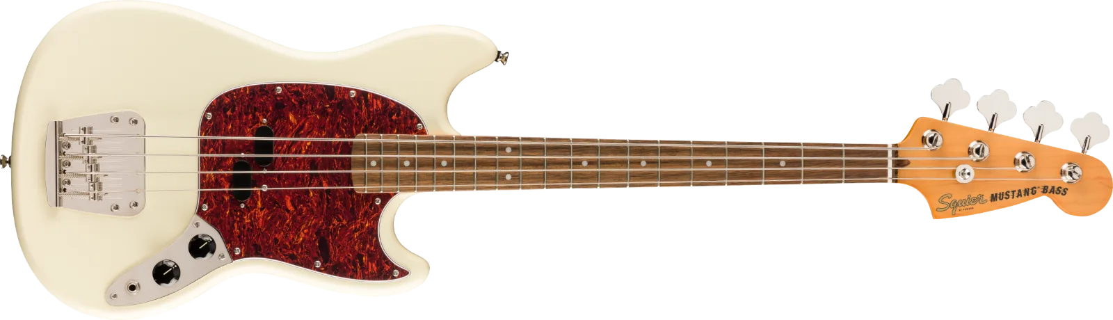 Squier Classic Vibe '60s Mustang Bass — Laurel Fingerboard, Olympic White · Bassi elettrici · R&D Sound Lugano