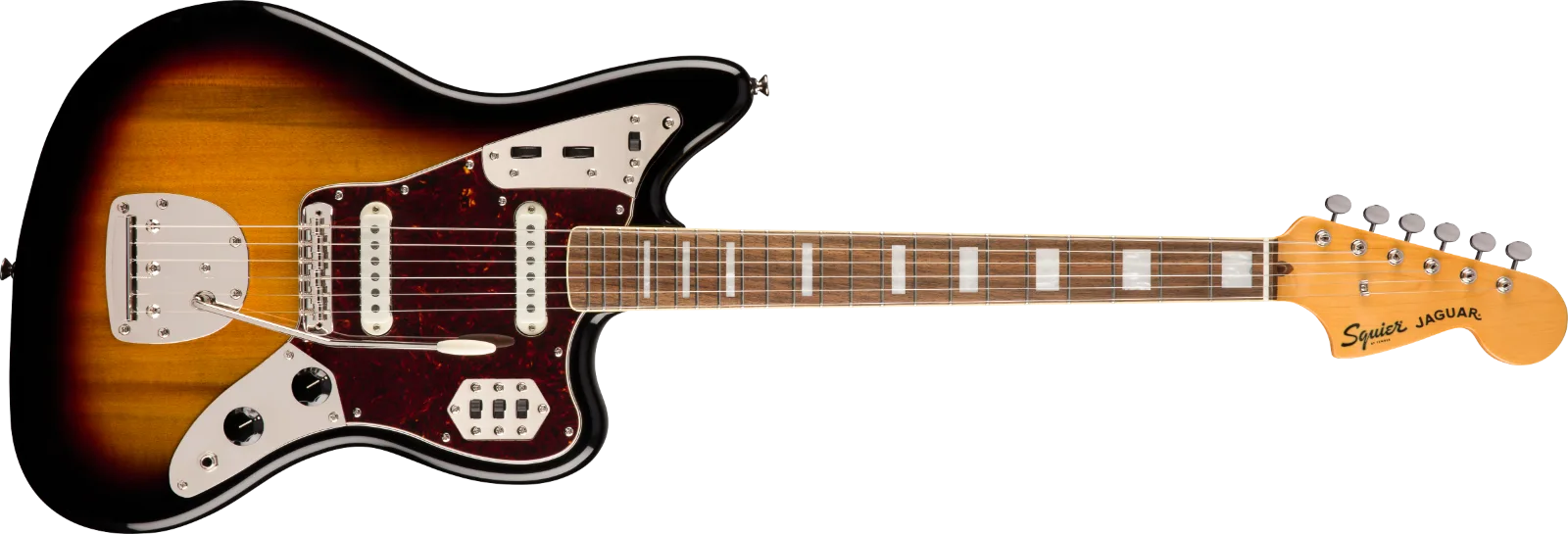 Squier Classic Vibe '70s Jaguar — Laurel Fingerboard, 3-Color Sunburst · Chitarre elettriche · R&D Sound Lugano