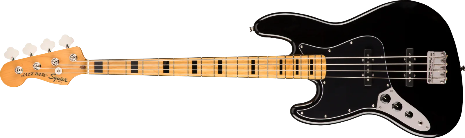 Squier Classic Vibe '70s Jazz Bass, Left-Handed — Classic Vibe '70s Jazz Bass Left-Handed, Maple Fingerboard, Black · Bassi elettrici · R&D Sound Lugano