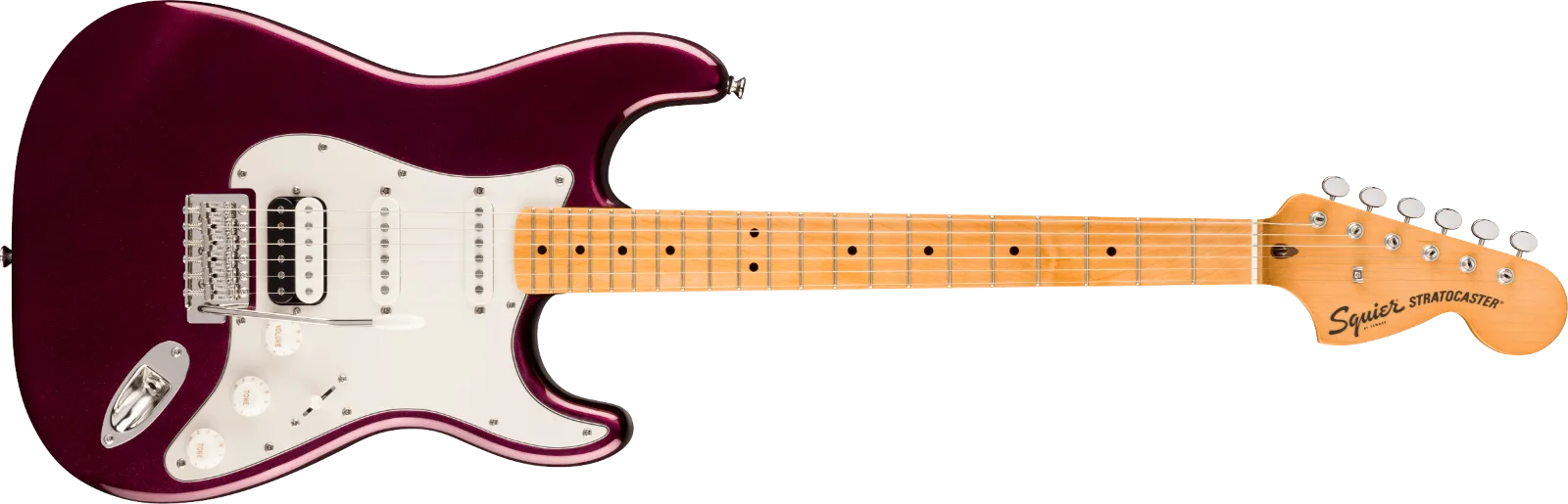 Squier FSR Classic Vibe '70s Stratocaster HSS, Maple Fingerboard, Parchment Pickguard, Oxblood · Chitarre elettriche · R&D Sound Lugano