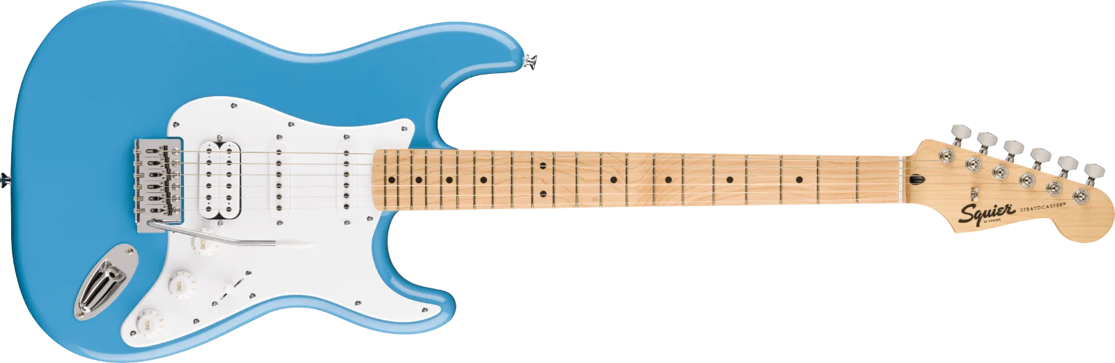 Squier FSR Squier Sonic Stratocaster HSS — Maple Fingerboard, White Pickguard, California Blue · Chitarre elettriche · R&D Sound Lugano